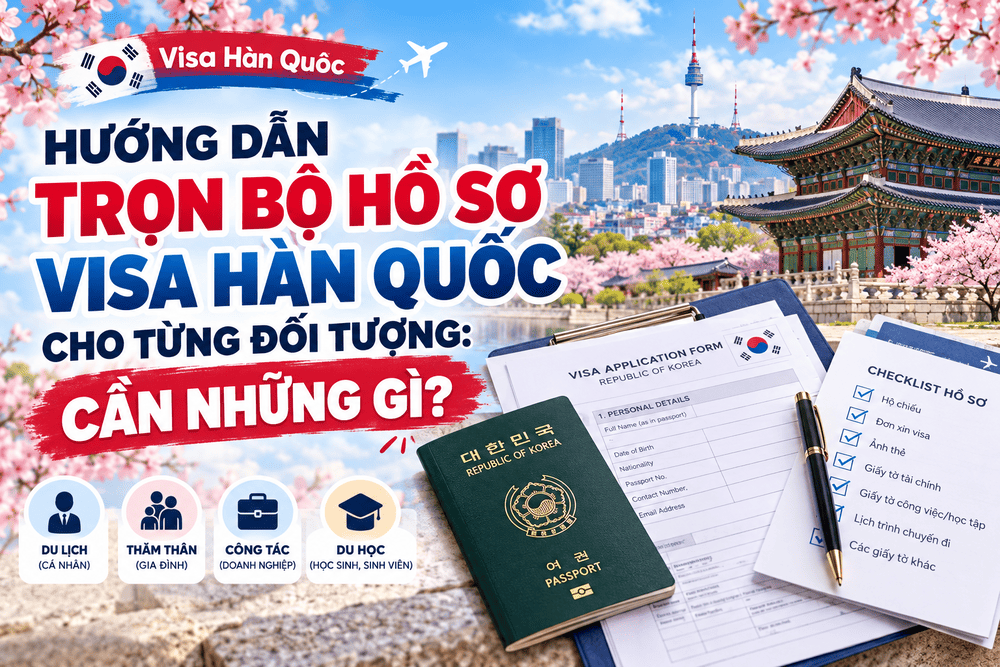 HƯỚNG DẪN TRỌN BỘ HỒ SƠ VISA HÀN QUỐC CHO TỪNG ĐỐI TƯỢNG: CẦN NHỮNG GÌ?